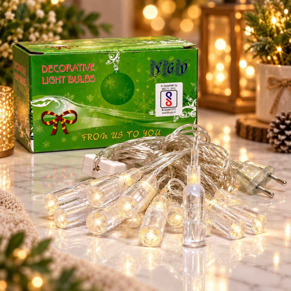 VK LED Wine Bottle LED String Light | Warm White Decorative Light | 5 Meter