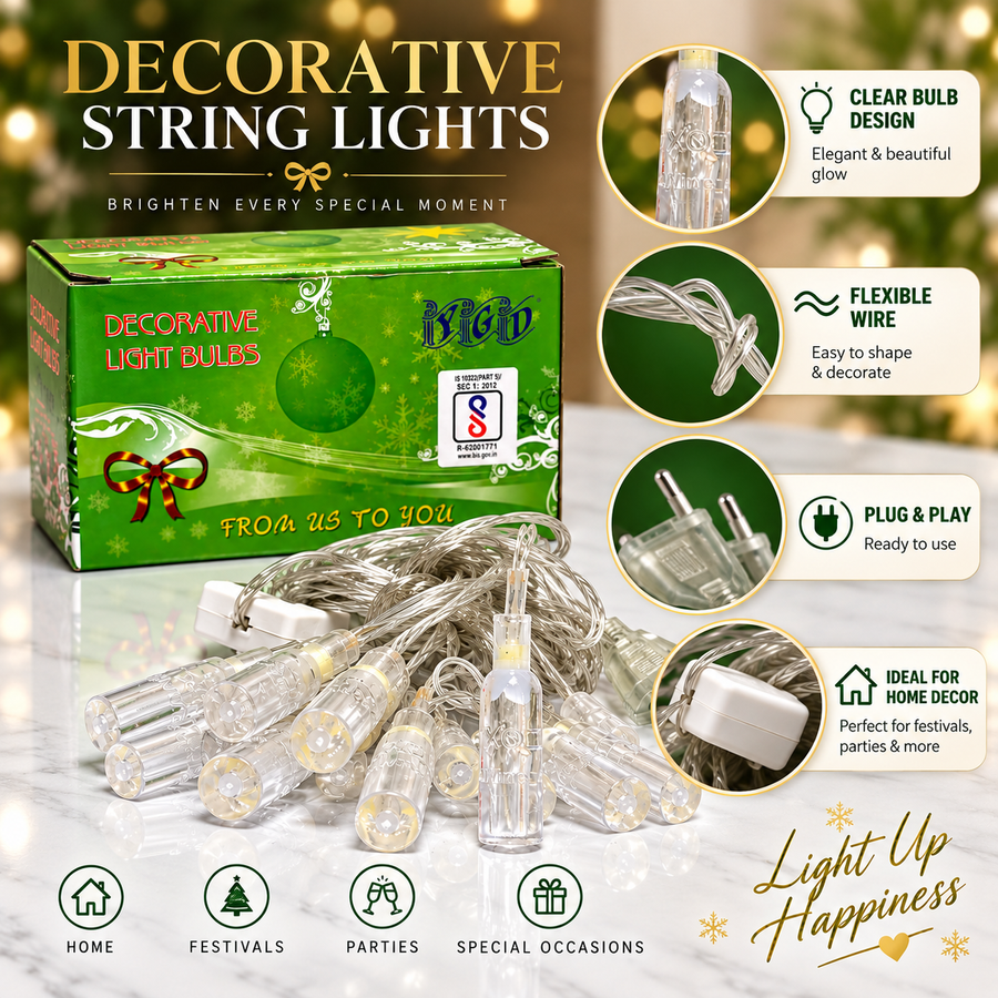 VK LED Wine Bottle LED String Light | Warm White Decorative Light | 5 Meter