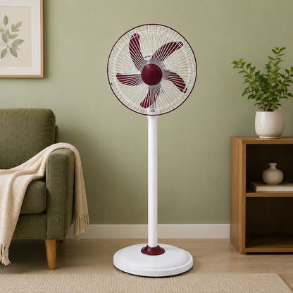 16 Inch Farrata Fan | 5 Plastic Blades | 90-120W | 2000-2200 RPM | Pedestal Fan | MOQ 2