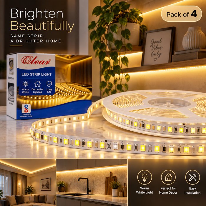 VK LED Strip Light | Warm White LED Strip | 10 Meter | Pack of 4 PCS