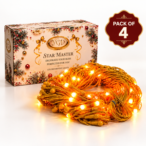VK LED Bhagwa Fairy Light | Saffron/Orange Decorative Light | 10 × 12 ft