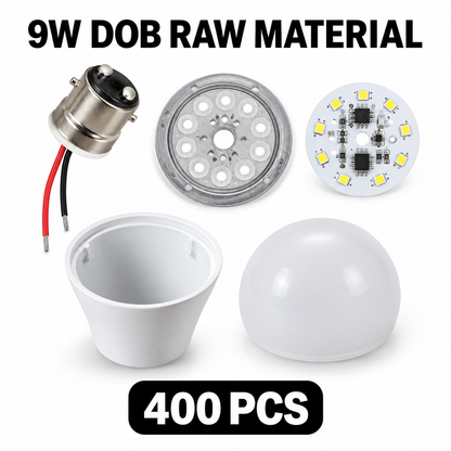 VK LED Mega Kit | 9W DOB Raw Material 400 Pcs + 9W Gama SKD 100 Pcs + Inverter + Tools + Megaphone + Gift