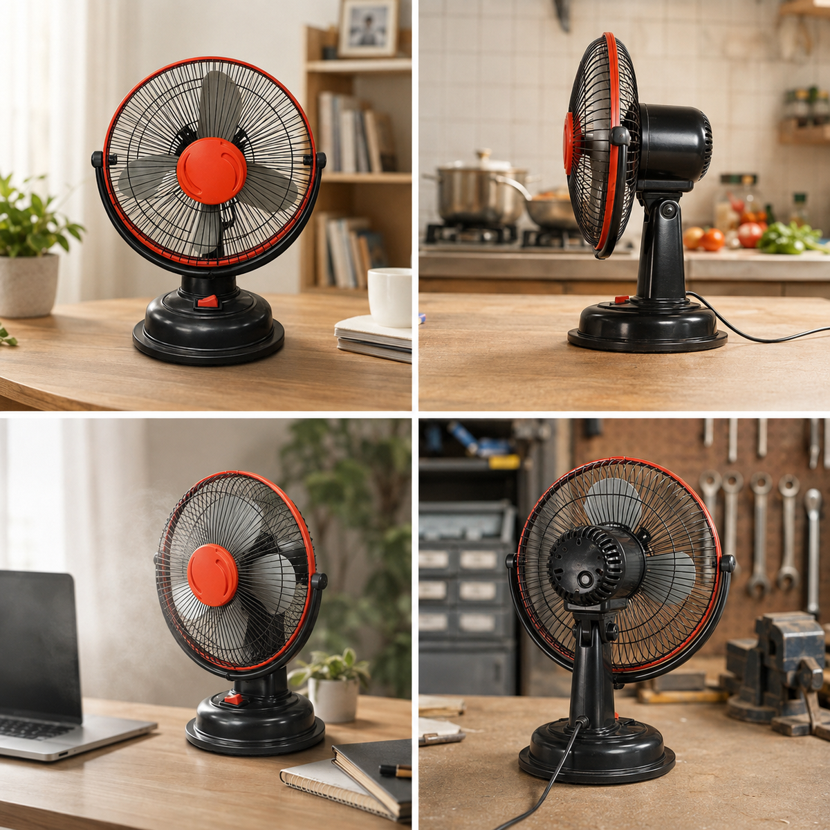 12 Inch Table Fan | 4 Blades | 90-110W | Metal Blades | 2000-2200 RPM | MOQ 2