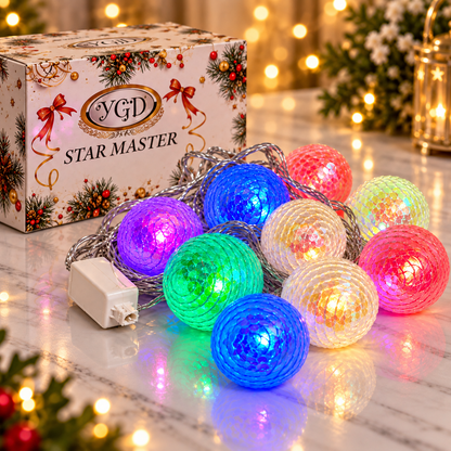 VK LED Curtain Ball Decorative String Light | RGB Multicolour | 5 Meter