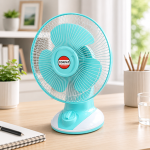 12 Inch Table Fan | 3 Plastic Blades | 70-90W | 1400-1500 RPM | Pack of 2