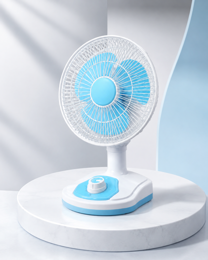 16 Inch Wall Cum Table Fan | 3 Plastic Blades | 80-100W | 1300-1350 RPM | Pack of 2