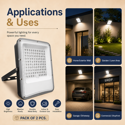 VK LED Flood Light Lens Model (Sheet) | 50W, 120W, 150W & 250W | Pack of 2 PCS