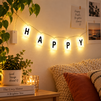 VK LED Letter String Light | Warm White Decorative Light | 5 Meter