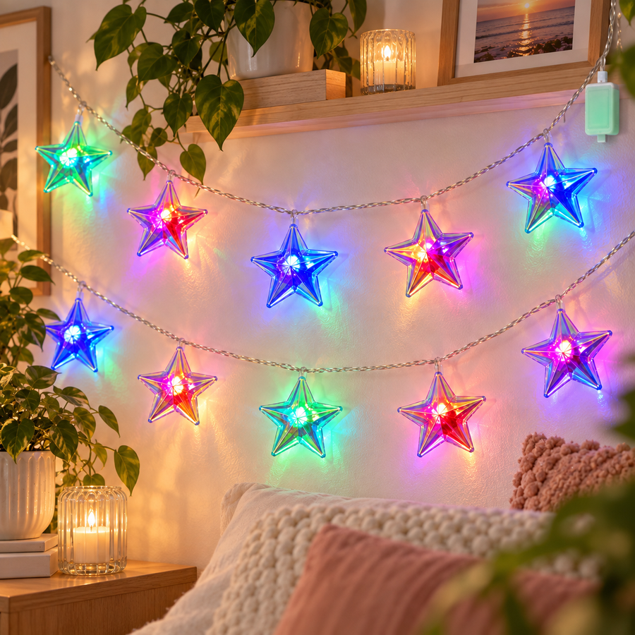 VK LED Star String Light | RGB Multicolour Decorative Light | 5 Meter