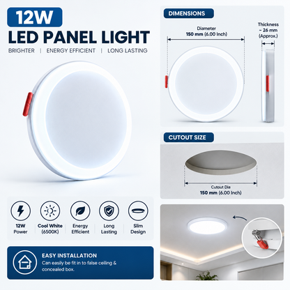 12W Rainbow Adjustable LED Panel Light – Multi Colour Decorative Wall & Ambient Light