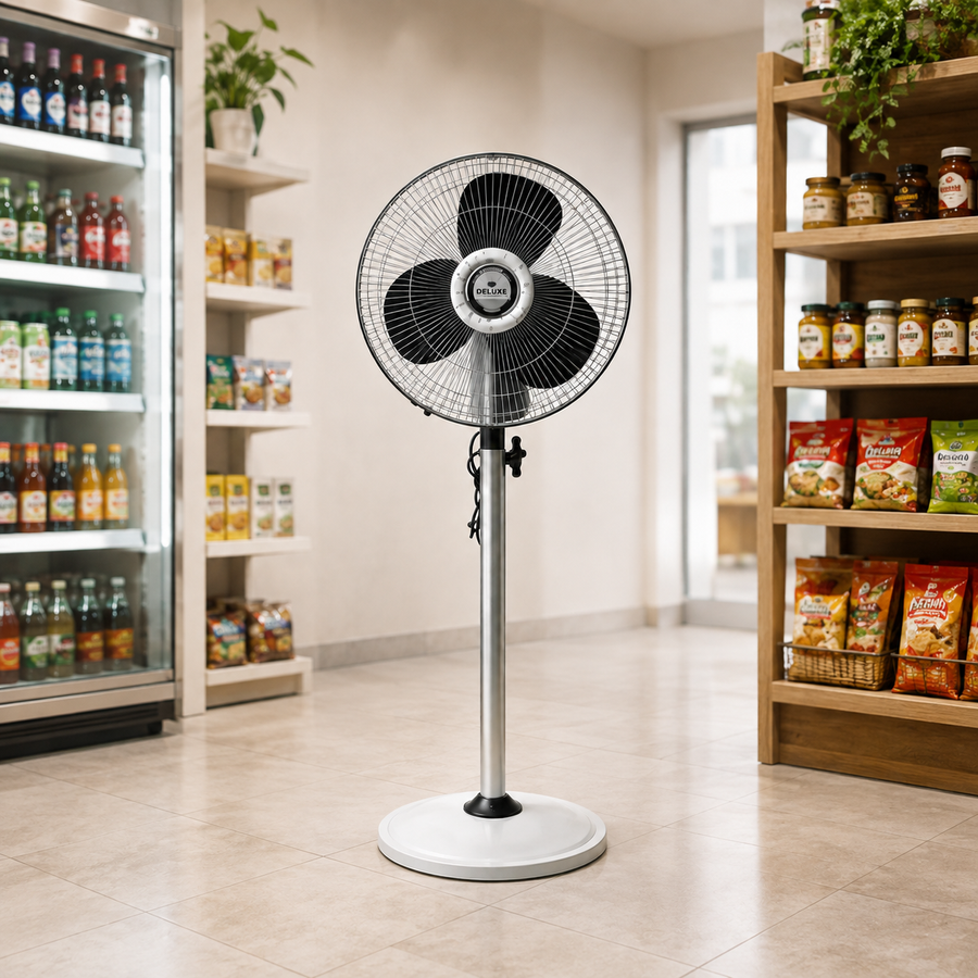 18 Inch Pedestal Fan | 3 Blades | 75-90W | 2000-2200 RPM | Metal Body | MOQ 1