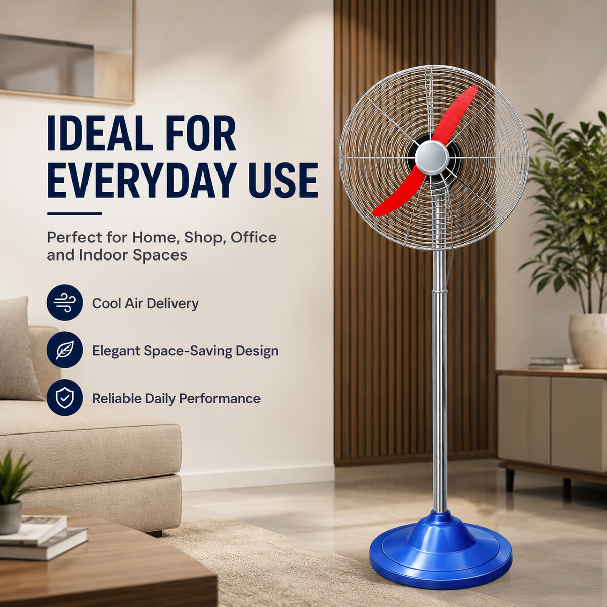 Tent Tufan Fan | 18 Inch | 3 Blade | 75-90W | Heavy Duty Metal Stand Fan | MOQ 2
