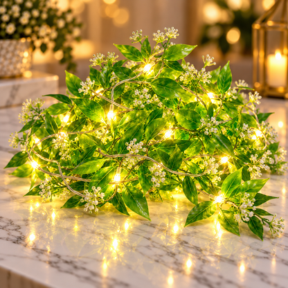 VK LED Leaf Fairy Decorative Light | Warm White | 10 × 12 ft