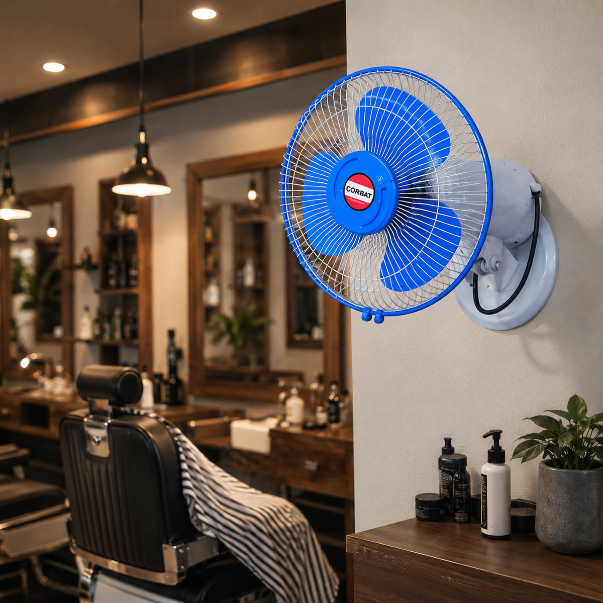 12 Inch Cabin Fan | 3 Plastic Blades | 80-90W | Wall Mount Fan | Adjustable Tilt | MOQ 2