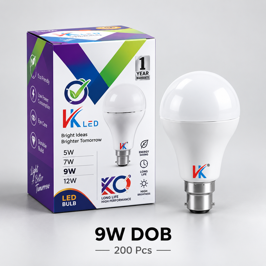 VK LED Ready Kit | LED Business Starter Kit | 9W DOB 200 Pcs + 12W Inverter Bulbs 10 Pcs + Inverter & Megaphone