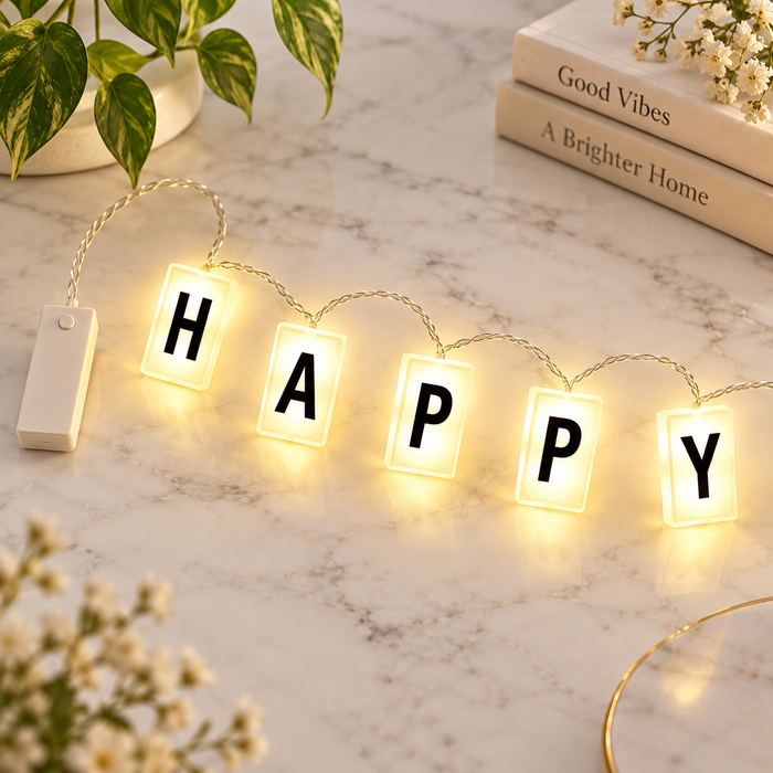 VK LED Letter String Light | Warm White Decorative Light | 5 Meter