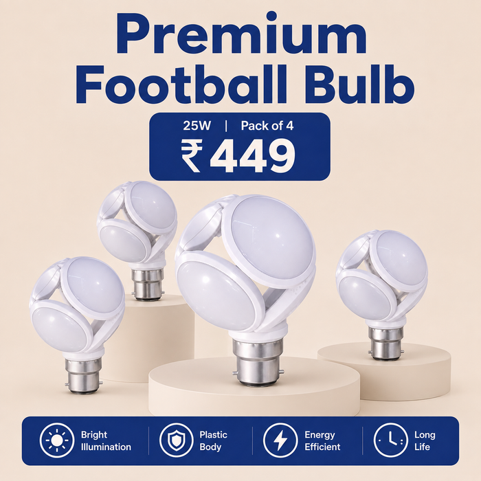 VK LED Football Bulb | 25W & 40W | B22 High Brightness LED Bulb | Cool White 6500K