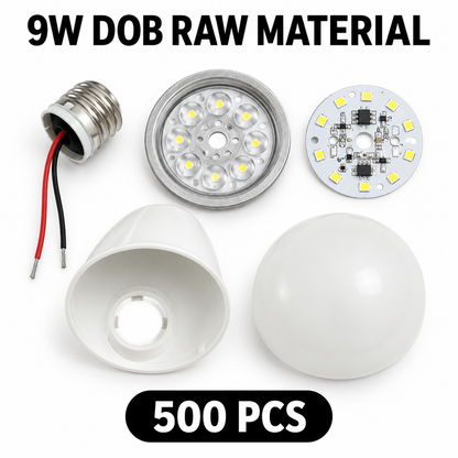 VK LED Mega Kit | LED Business Starter Kit | 9W DOB Raw Material 500 Pcs + Inverter + Tools + Machines + Gift