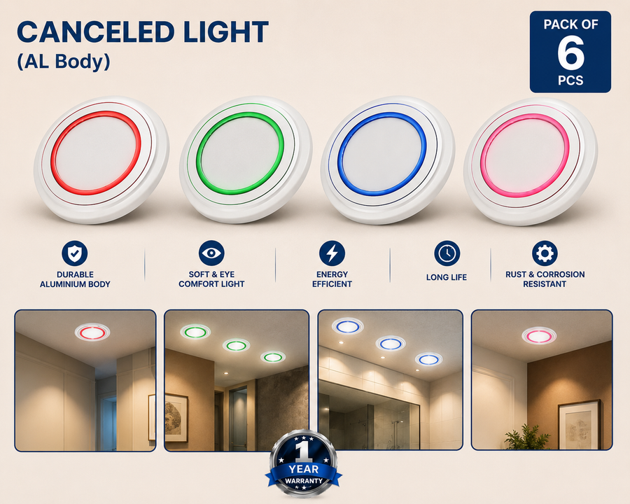 VK LED Concealed Light | Aluminium Body | 7W, 9W & 12W | Recessed Ceiling Light | 3000K & 6500K