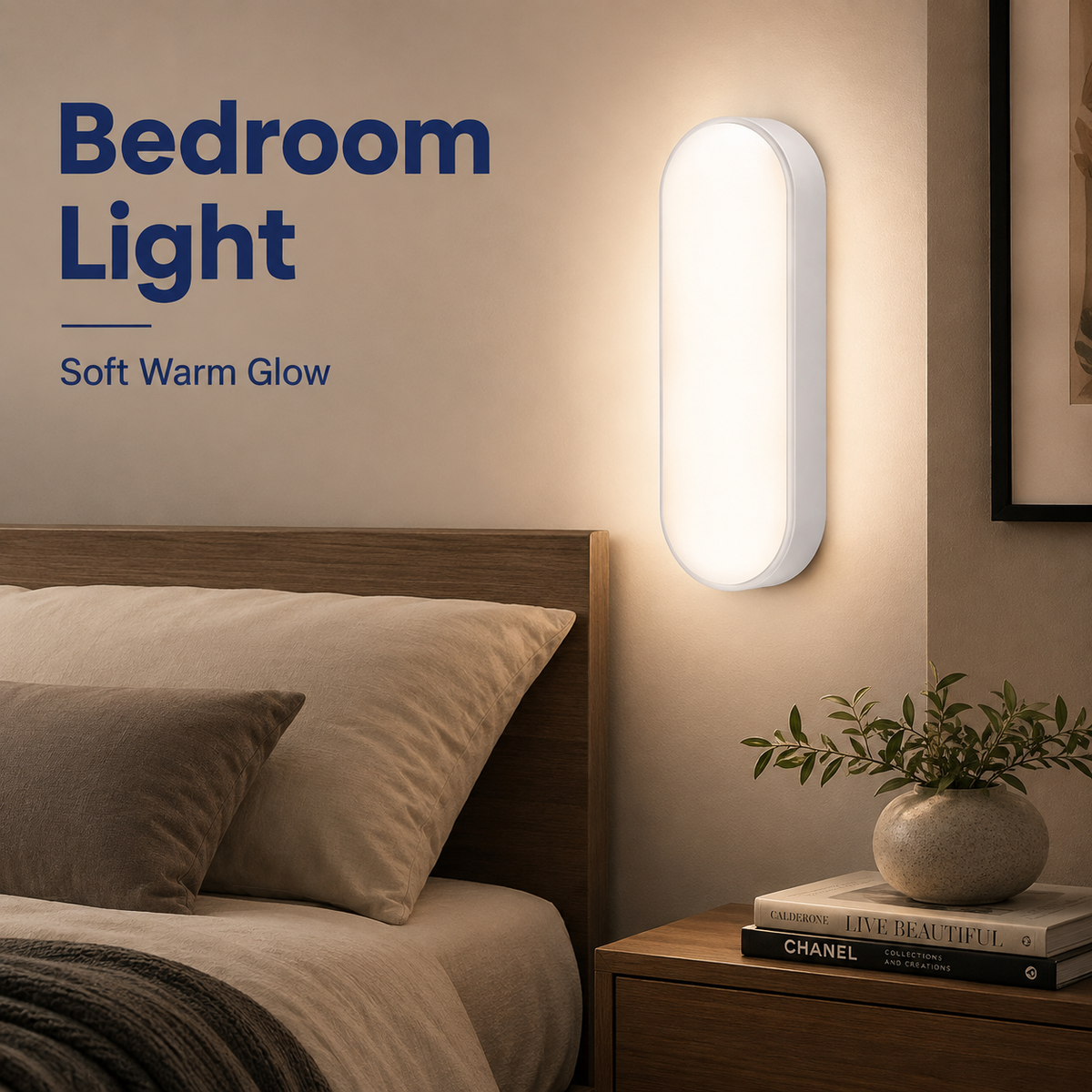 VK LED 10W Bedroom Wall Light | Warm White | Modern Indoor Wall Lamp
