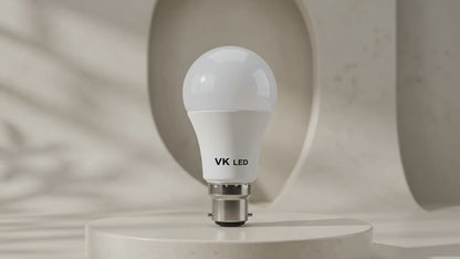 VK LED 12W Motion Sensor Bulb | Cool White 6500K | B22 Sensor LED Bulb | Pack of 6
