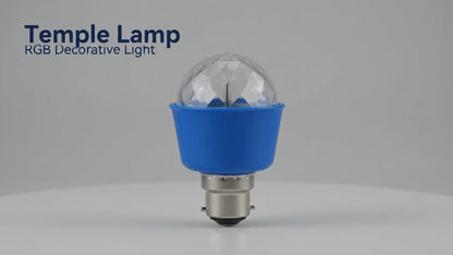 VK LED 5W Temple Lamp | RGB Multicolour Decorative Bulb | B22 Base | Pack of 10
