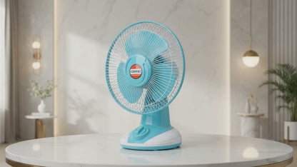 12 Inch Table Fan | 3 Plastic Blades | 70-90W | 1400-1500 RPM | Pack of 2