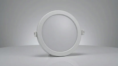 VK LED Metal Slim Panel Light | 8W, 12W & 15W | White & Warm White | Round Recessed Ceiling Light