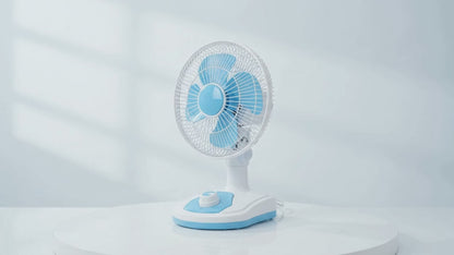 16 Inch Wall Cum Table Fan | 3 Plastic Blades | 80-100W | 1300-1350 RPM | Pack of 2