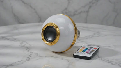VK LED 12W Music Bulb (Golden) | RGB Multicolour Bluetooth Speaker Bulb with Remote | Pack of 6